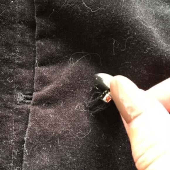 NWOT! Michael Kors Black military style velvet jacket with silver buttons xs - Picture 10 of 12